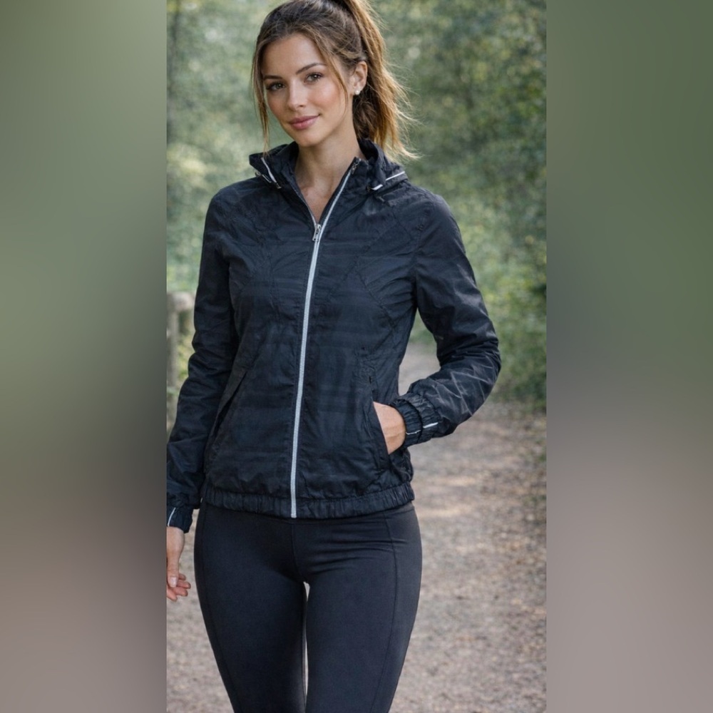 Lululemon Athletica Black Windbreaker Jacket